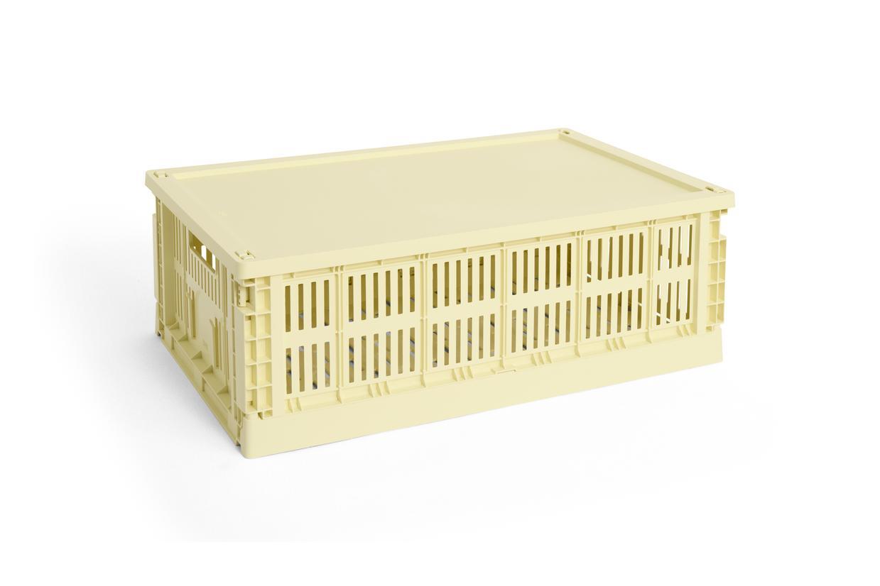 Colour Crate Plastic låg - Light yellow